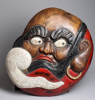 Large Japanese Wall Plaque of Bodhidharma