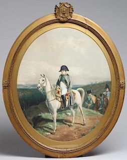 After Meissonier- Hand-Colored Mezzotint, Napoleon