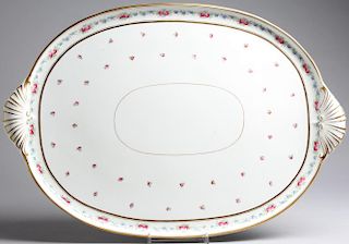 Large Hand-Painted English Porcelain Serving Tray
