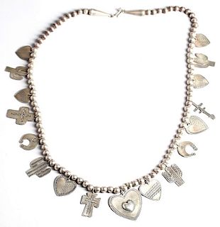 Don Lucas Sterling Charm Necklace