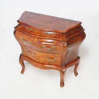 Italian Burl Bombay Side Stand Commode 20th C