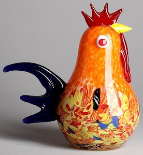 Murano Italian Blown Art Glass Chicken