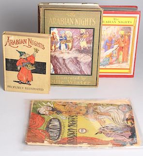 4 Antique & Vintage Copies of "Arabian Nights"