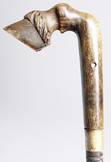 Antique Walking Stick with Horse Hoof Handle