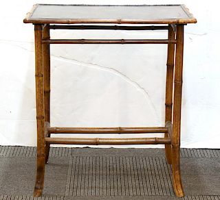 Art Nouveau Bamboo & Lacquer Table