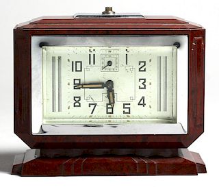 French Art Deco JAZ Bakelite Alarm Clock, ca. 1935