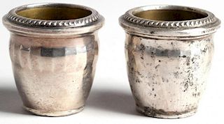 Two Weighted Duchin Sterling Silver Vodka Cups
