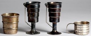 Vintage Barware - Sterling & Plated Measuring Cups