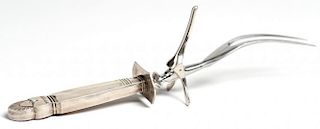 Whiting Co. "Deco" Sterling Silver Serving Fork