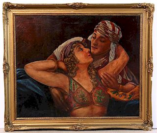 Unsigned O/C - Rudolph Valentino & Vilma Banky