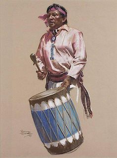 Bettina Steinke 1913 - 1999 AOA, NAWA, SI | The Turquoise Drummer