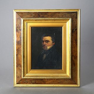 Antique Portrait Painting of a Gentleman 19th C