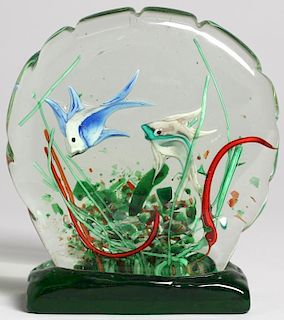 Vintage Murano Glass Tabletop Aquarium