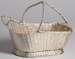 Christofle Silver-Plate Wine Basket