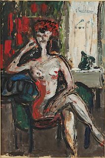 Jack Godderis (Belgium,1916-1971)- Oil on Paper