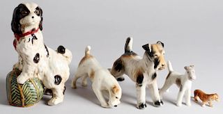 5 Porcelain Dogs, incl. Goldscheider & Copenhagen
