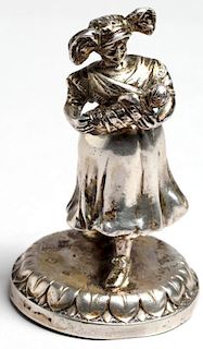 German Hanau Silver Figure, Woman Holding Baby
