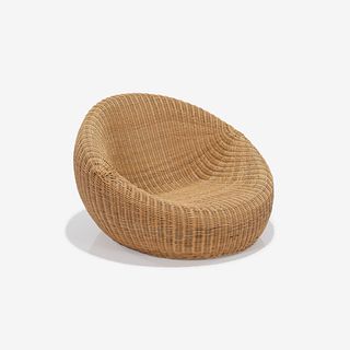 Japanese Wicker Low Chair