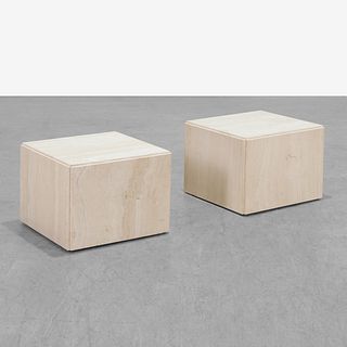 Travertine Marble Cube Tables
