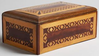 Parquetry Cascading Letter Holder Box