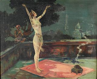 Orientalist Oil on Canvas, ca. 1925