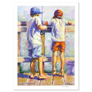 Lucelle Raad, "Little Fishermen" Limited Edition Offset Lithograph, Numbered and Hand Signed and with a Letter of Authenticity.