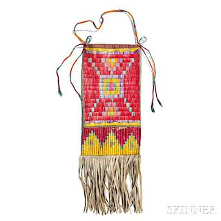 Sioux Quilled Hide Mirror Bag