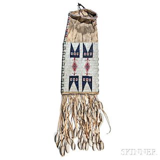 Lakota Beaded Hide Pipe Bag