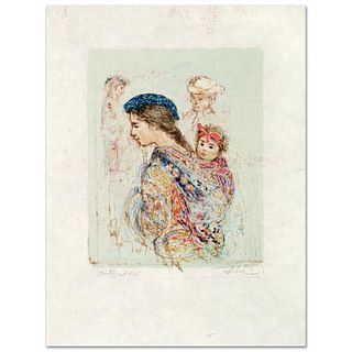 Guatemalan Mother and Baby Limited Edition Lithograph by Edna Hibel (1917-2014), Numbered and Hand Signed with Certificate of Authenticity.