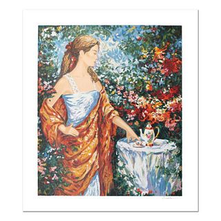 Igor Semeko, "Tea Time" Hand Signed Limited Edition Serigraph with Letter of Authenticity.