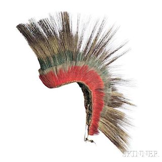 Plains or Prairie Porcupine Quill and Deer Hair Roach