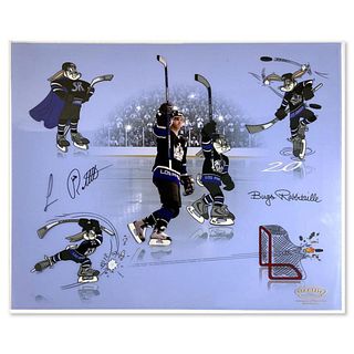 Bugs Rabitaille Hand Painted Limited Edition Sericel, Numbered and Hand Signed by Luc Robitaille with Certificate of Authenticity.