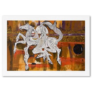 Lu Hong, "Equus" Limited Edition Serigraph, Numbered and Hand Signed with Letter of Authenticity
