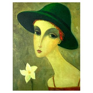 Sergey Smirnov (1953-2006), "Natalia" Limited Edition Mixed Media on Canvas, Numbered and Hand Signed with Letter of Authenticity.