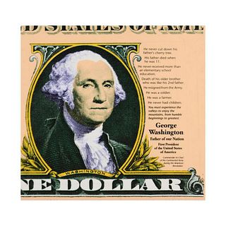 Steve Kaufman (1960-2010) "George Washington, Father of Our Nation" Limited Edition Silkscreen on Canvas, Numbered 55/200 and Hand Signed Inverso with