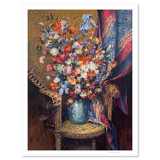 Henri Plisson (1933-2006), "Floral Symphony" Limited Edition Serigraph, Numbered and Hand Signed with Letter of Authenticity