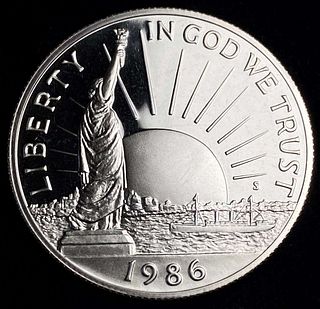 1986-S U.S. Statue Of Liberty Proof Silver Half Dollar