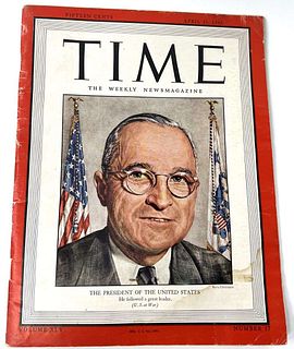 Rare April 23, 1945 Trueman TIME Magazine