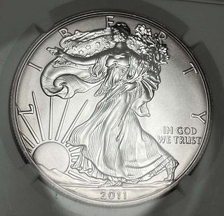 2011-S American Silver Eagle NGC MS69 25th Anniversary 