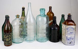 Spring Water Bottles Including Saratogas (7 Pcs)