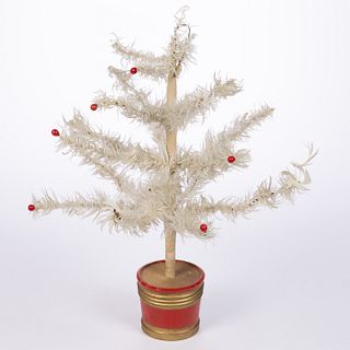 GERMAN MINIATURE TABLE-TOP FEATHER CHRISTMAS TREE