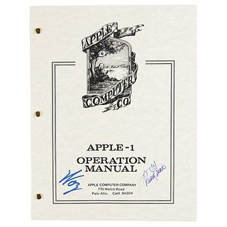 Steve Wozniak and Ronald Wayne Signed Replica Apple-1 Manual