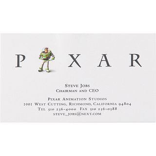 Steve Jobs Pixar Business Card