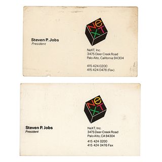 Steve Jobs (2) NeXT Business Cards