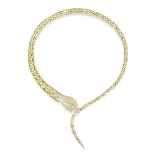 Diamond Snake Gold Necklace