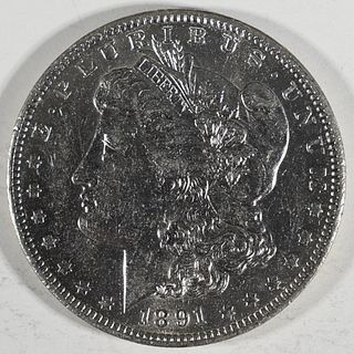 1891-O MORGAN DOLLAR AU/BU