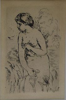 Unsigned Engraving Of A Nude
