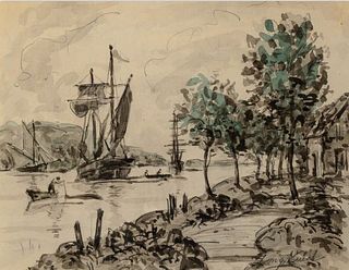 Johan Barthold Jongkind - River Scene