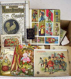19Th C Color Litho Advertising Pamphlets Including Schoenhut