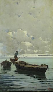 COFFA, Andrea. Oil on Canvas. Italian Fisherman.